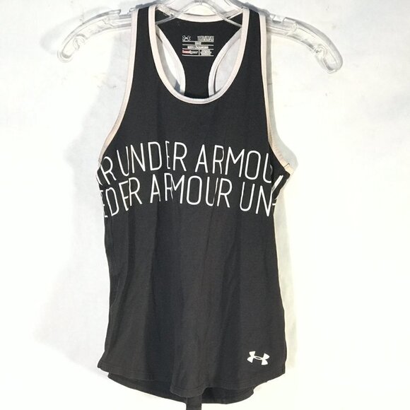 Under Armour Youth Medium Black Workout Tank Top Tee - Picture 3 of 10